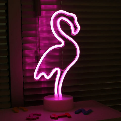 Powered Flamingo Shaped Neon Lamp