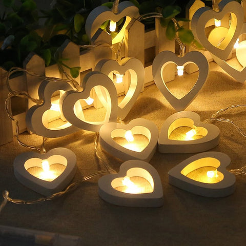 Creative Wooden Heart LED