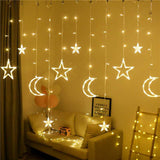 Romantic Holiday Lights Star Moon Led